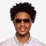 Orin Crystal Brown AcetateSunglass Frames for Men from EyeBuyDirect