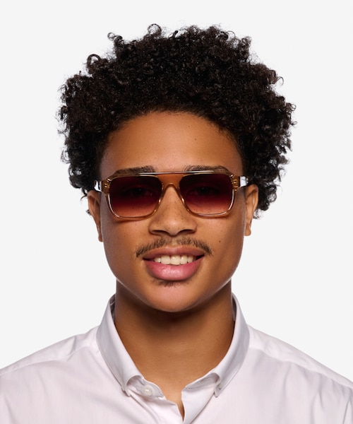 Orin Crystal Brown Alternative MaterialsSunglass Frames for Men from EyeBuyDirect