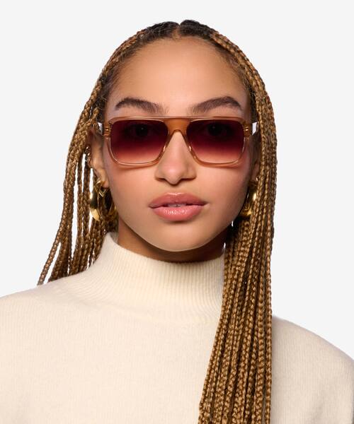 Crystal Brown Orin -  Acetate Sunglasses