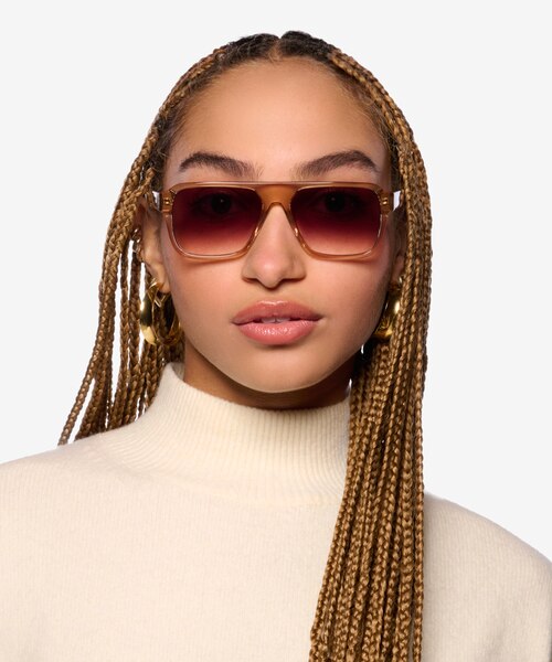 Orin Crystal Brown AcetateSunglass Frames for Women from EyeBuyDirect