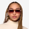 Orin Crystal Brown AcetateSunglass Frames for Women from EyeBuyDirect