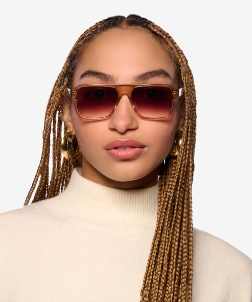 Orin Crystal Brown Alternative MaterialsSunglass Frames for Women from EyeBuyDirect