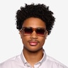Vinca Crystal Brown AcetateSunglass Frames for Men from EyeBuyDirect
