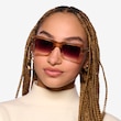 Vinca Crystal Brown Alternative MaterialsSunglass Frames for Women from EyeBuyDirect