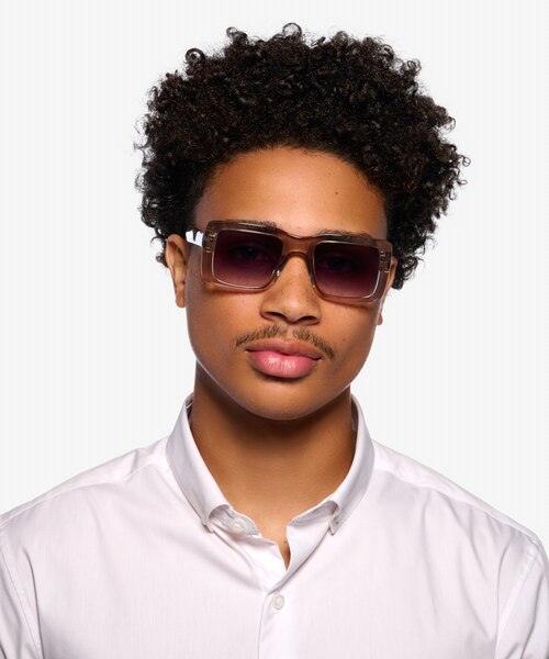 Vinca Crystal Gray AcetateSunglass Frames for Men from EyeBuyDirect