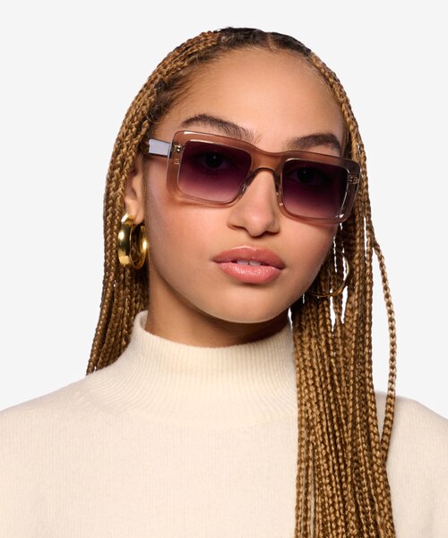 Vinca Crystal Gray AcetateSunglass Frames for Women from EyeBuyDirect
