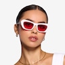 Rosy Solid White AcetateSunglass Frames for Women from EyeBuyDirect