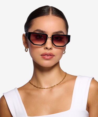 Black Elate -  Acetate Sunglasses