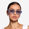 Elate Crystal Blue AcetateSunglass Frames for Women from EyeBuyDirect