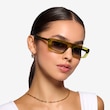 Novo Crystal Olive Green AcetateSunglass Frames for Women from EyeBuyDirect
