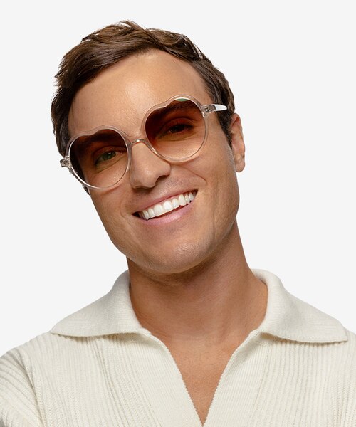 Amora Crystal Brown AcetateSunglass Frames for Men from EyeBuyDirect