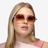 Amora Crystal Brown AcetateSunglass Frames for Women from EyeBuyDirect
