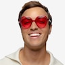 Amora Crystal Red AcetateSunglass Frames for Men from EyeBuyDirect