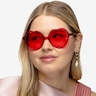 Amora Crystal Red AcetateSunglass Frames for Women from EyeBuyDirect