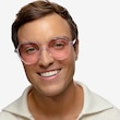 Amora Crystal Light Pink AcetateSunglass Frames for Men from EyeBuyDirect