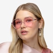 Amora Crystal Light Pink AcetateSunglass Frames for Women from EyeBuyDirect