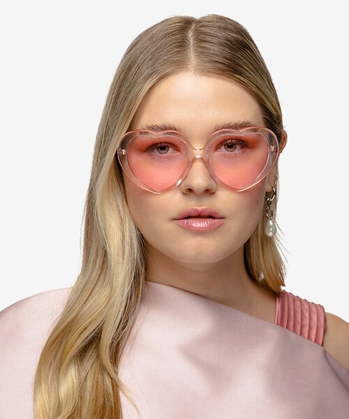 Suki Sun Crystal Champagne AcetateSunglass Frames for Women from EyeBuyDirect