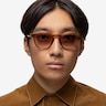 Lennox Crystal Brown AcetateSunglass Frames for Men from EyeBuyDirect
