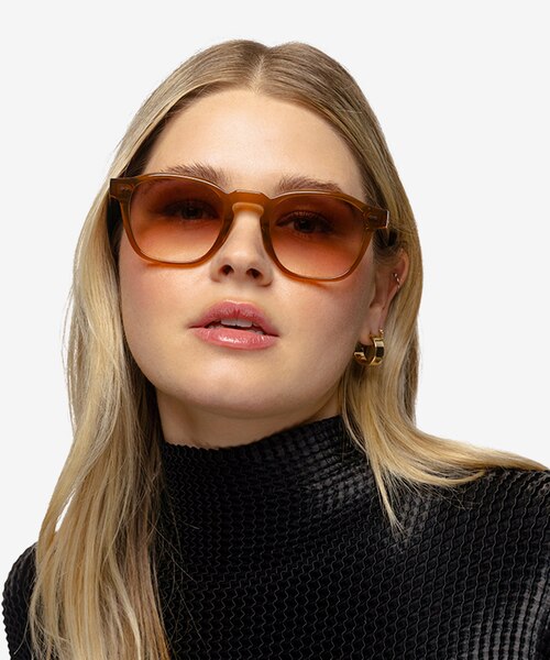Lennox Crystal Brown AcetateSunglass Frames for Women from EyeBuyDirect