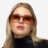 Lennox Crystal Brown AcetateSunglass Frames for Women from EyeBuyDirect