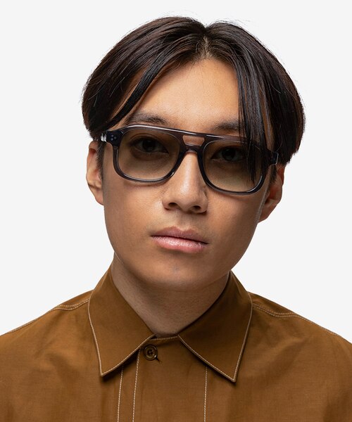 Connor Crystal Gray AcetateSunglass Frames for Men from EyeBuyDirect