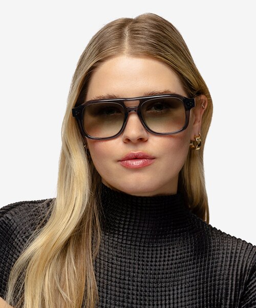 Connor Crystal Gray AcetateSunglass Frames for Women from EyeBuyDirect