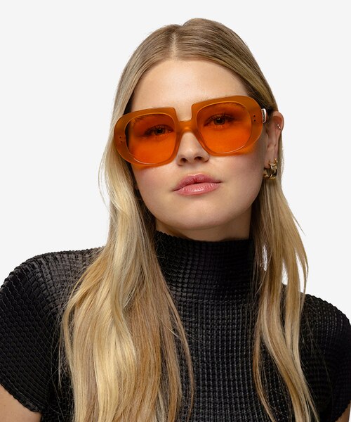 Dawn Orange AcetateSunglass Frames for Women from EyeBuyDirect