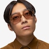 Dawn Crystal Light Brown AcetateSunglass Frames for Men from EyeBuyDirect