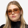 Dawn Crystal Light Brown AcetateSunglass Frames for Women from EyeBuyDirect