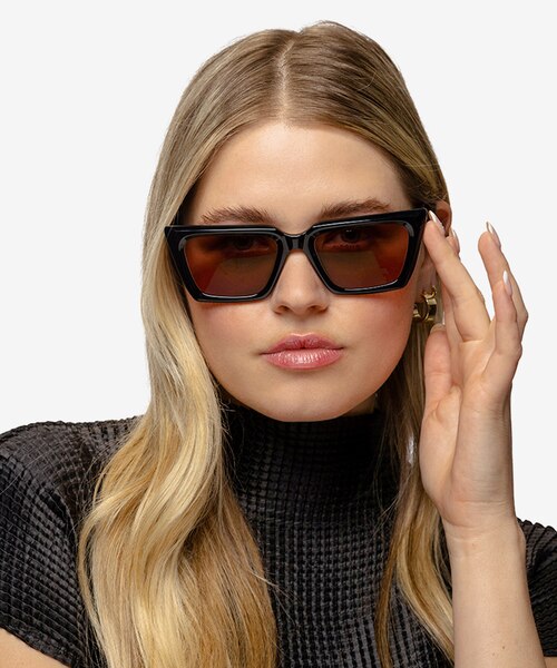 Yara Black AcetateSunglass Frames for Women from EyeBuyDirect