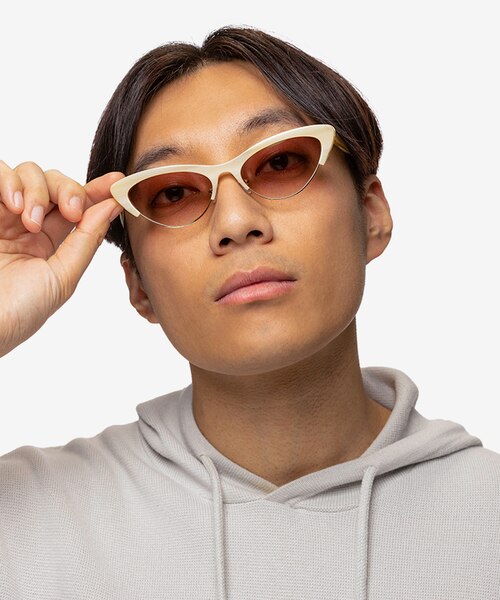 Aina Striped Brown AcetateSunglass Frames for Men from EyeBuyDirect