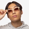 Aina Striped Brown AcetateSunglass Frames for Men from EyeBuyDirect