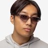 Enoch Crystal Matte Gray AcetateSunglass Frames for Men from EyeBuyDirect