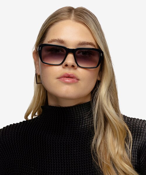 Grounded Black AcetateSunglass Frames for Women from EyeBuyDirect