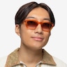 Grounded Crystal Orange AcetateSunglass Frames for Men from EyeBuyDirect