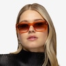 Grounded Crystal Orange AcetateSunglass Frames for Women from EyeBuyDirect