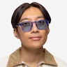 Reframe Crystal Blue AcetateSunglass Frames for Men from EyeBuyDirect