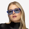 Reframe Crystal Blue AcetateSunglass Frames for Women from EyeBuyDirect