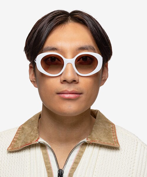 Intuition White AcetateSunglass Frames for Men from EyeBuyDirect