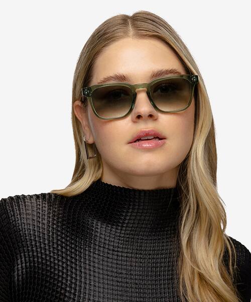 Crystal Green Percept -  Acétate Sunglasses