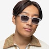 Percept Matte Clear AcetateSunglass Frames for Men from EyeBuyDirect
