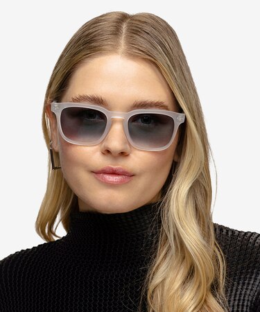 Matte Clear Percept -  Acetate Sunglasses