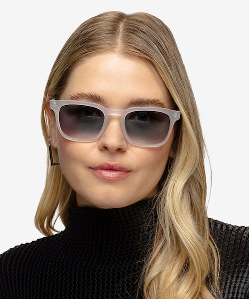 Percept Matte Clear AcetateSunglass Frames for Women from EyeBuyDirect