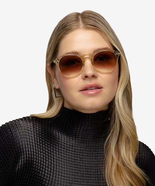 Begin Crystal Yellow AcetateSunglass Frames for Women from EyeBuyDirect