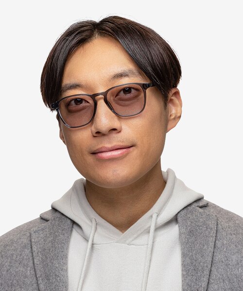 Tackle Crystal Dark Gray AcetateSunglass Frames for Men from EyeBuyDirect
