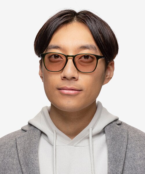 Tackle Crystal Green AcetateSunglass Frames for Men from EyeBuyDirect