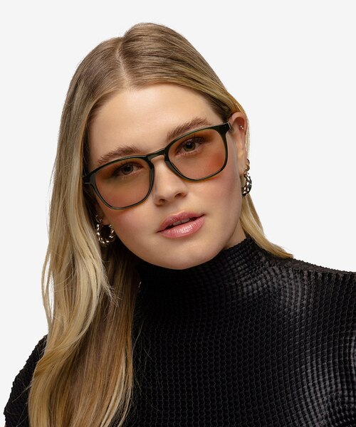 Tackle Crystal Green AcetateSunglass Frames for Women from EyeBuyDirect