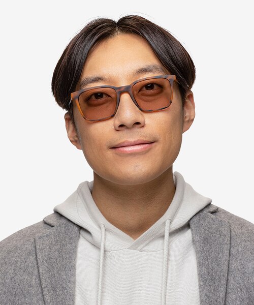 Verge Matte Tortoise PlasticSunglass Frames for Men from EyeBuyDirect
