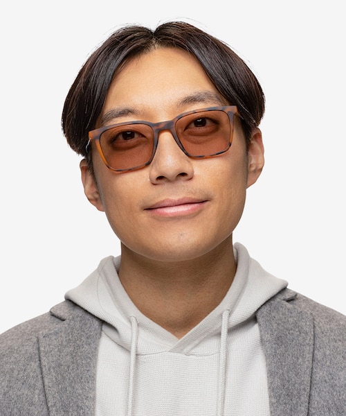 Verge Matte Tortoise PlasticSunglass Frames for Men from EyeBuyDirect