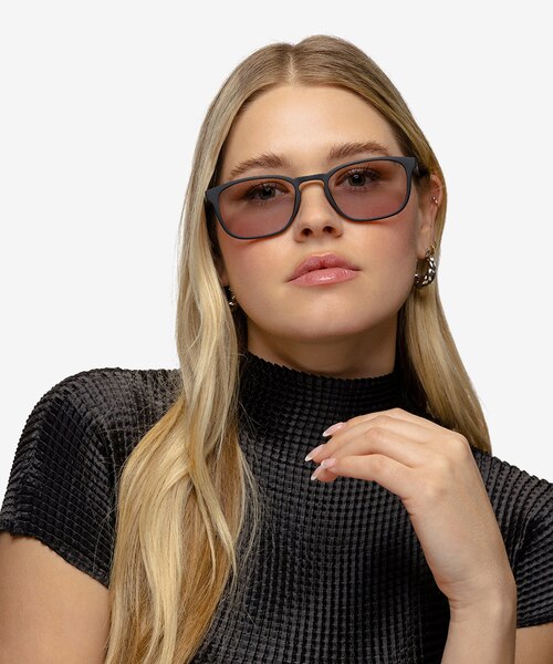 Propel Matte Black PlasticSunglass Frames for Women from EyeBuyDirect